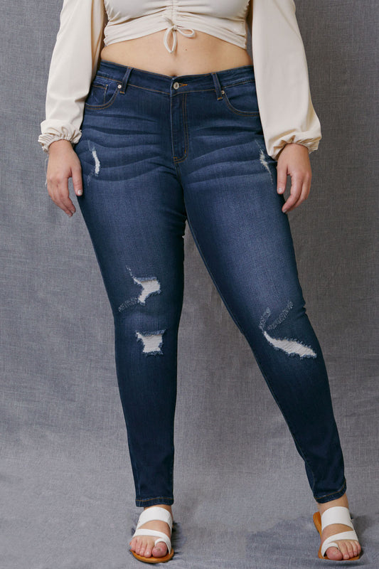 Kan Can Plus Mid Rise Super Skinny Jeans